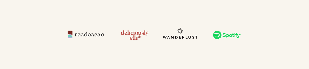 Recommended by Deliciously Ella, Read Cacao, Spotify, Wanderlust